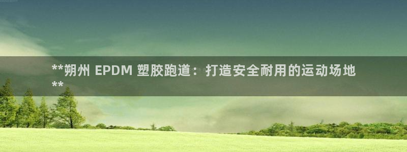 红足一球：**朔州 EPDM 塑胶跑道：打造安全耐用的运动场地
**